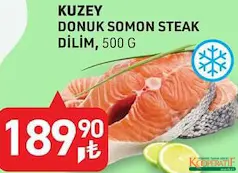 KUZEY DONUK SOMON STEAK DİLİM 500 G fiyat ve kampanya bilgisi